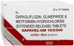 Dapavel GM 10/2/500 Tablet 10